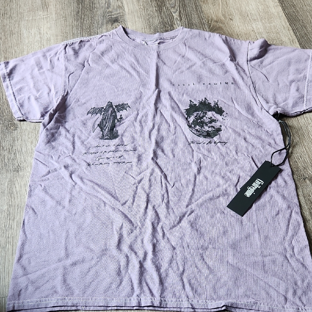 Civilregime Purple Graphic T-Shirt